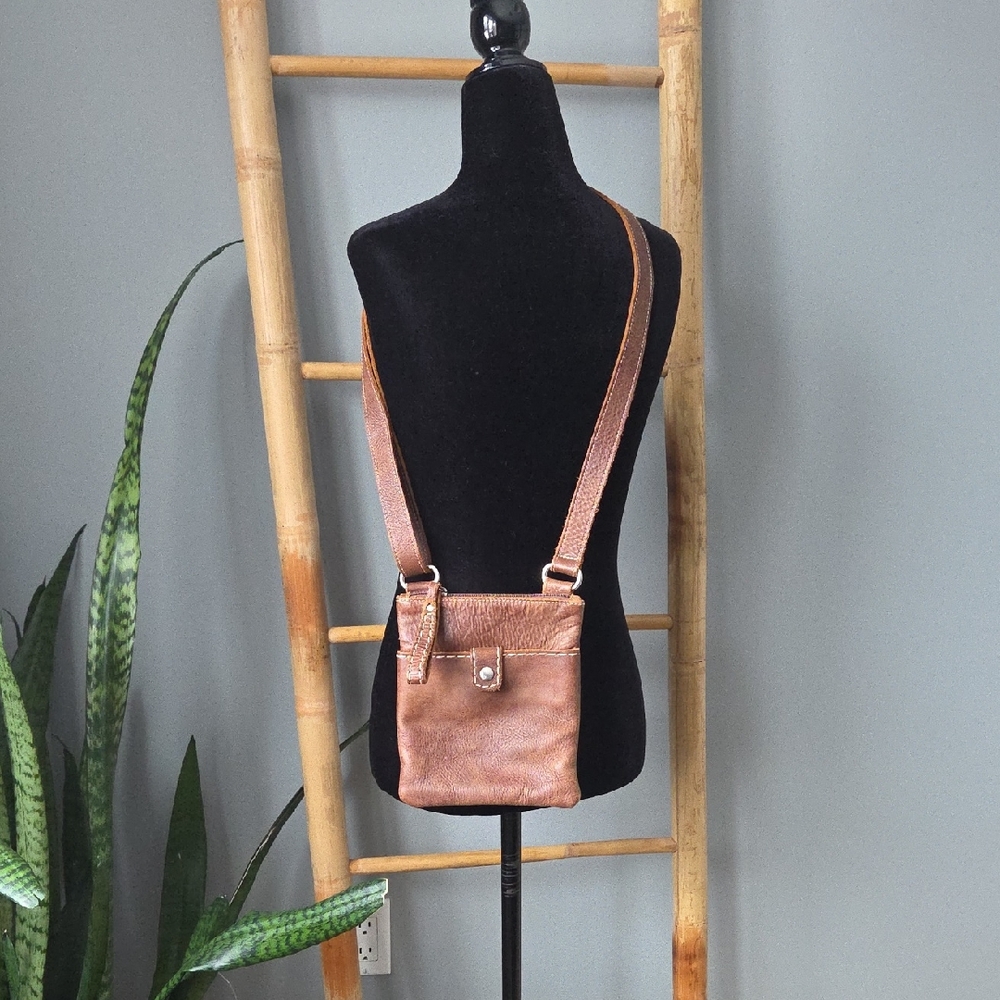 Roots Tribe Leather Crossbody Bag